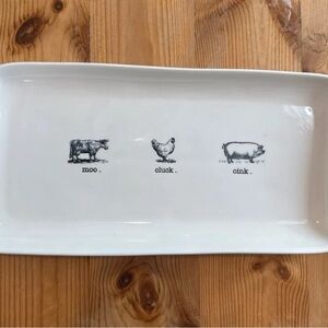 RAE DUNN | moo cluck oink farmline platter